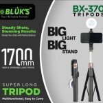 BX-370 Extra Long 1700mm Selfie Stick + TriPod Stand